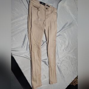Hollister Tan Low-Rise Super Skinny Pants